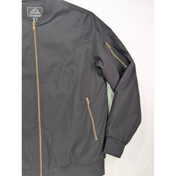 Outdoor Jacket Black Bomber Jack w/Quilted Lining by MagcoMsen Size M - Picture 3 of 13